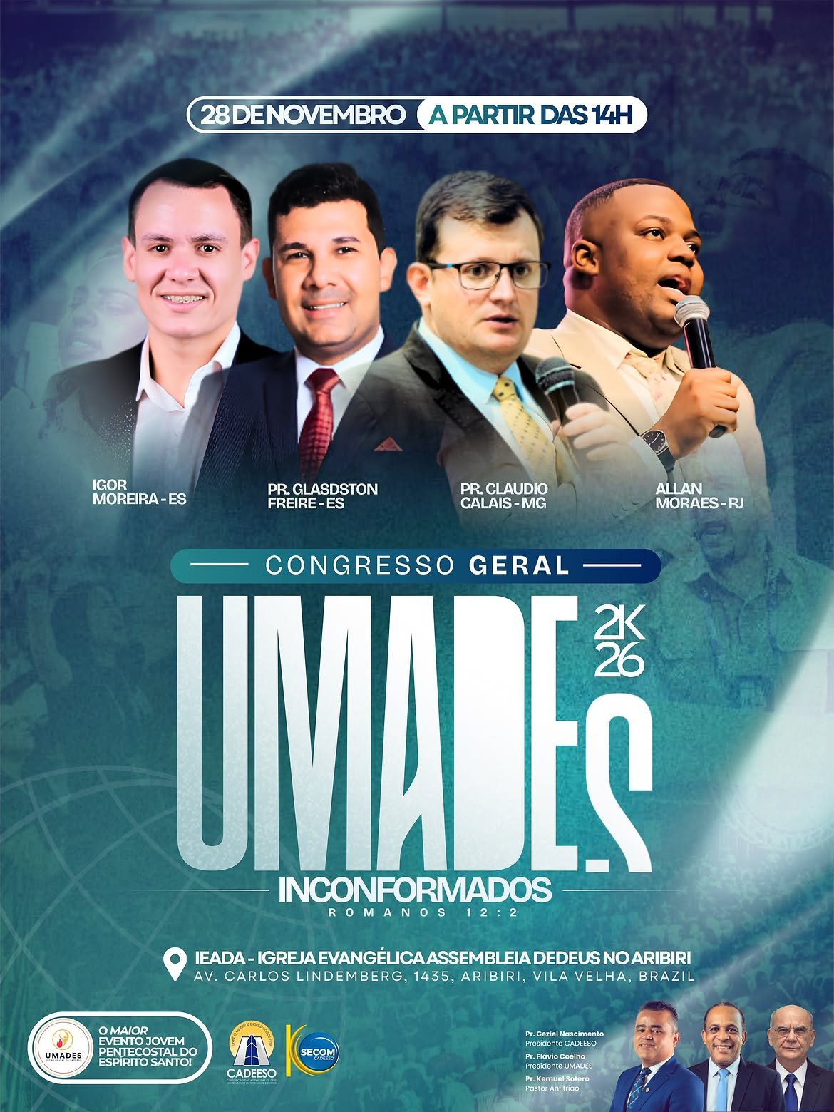 Cartaz do Evento: CONGRESSO GERAL 2K26 "INCONFORMADOS"