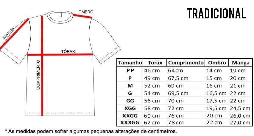 Guia de Medidas da Camisa